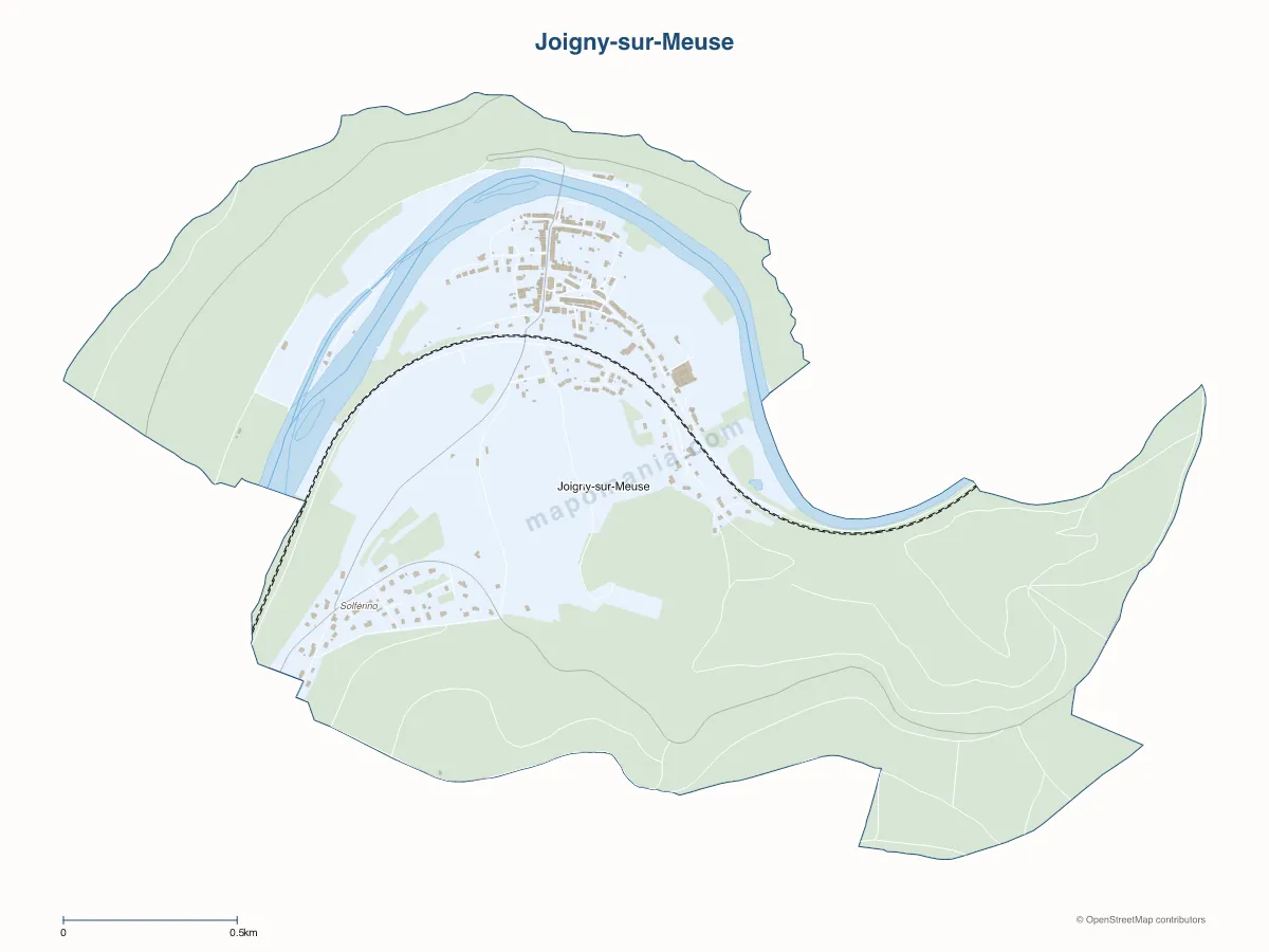 Carte de Joigny-sur-Meuse à personnaliser