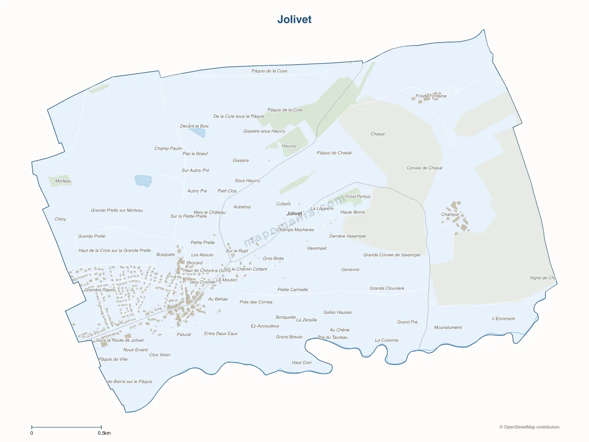 Carte de Jolivet à personnaliser