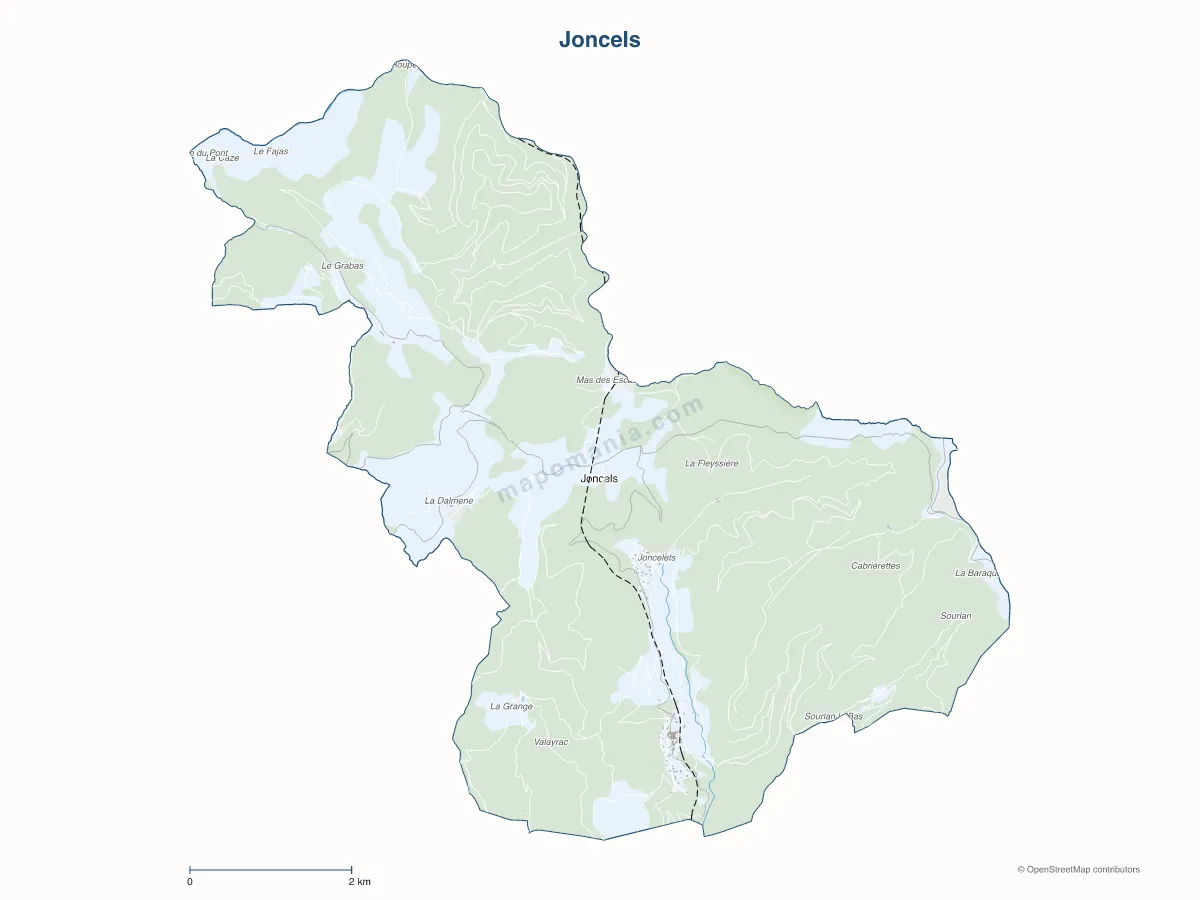 Carte de Joncels à personnaliser