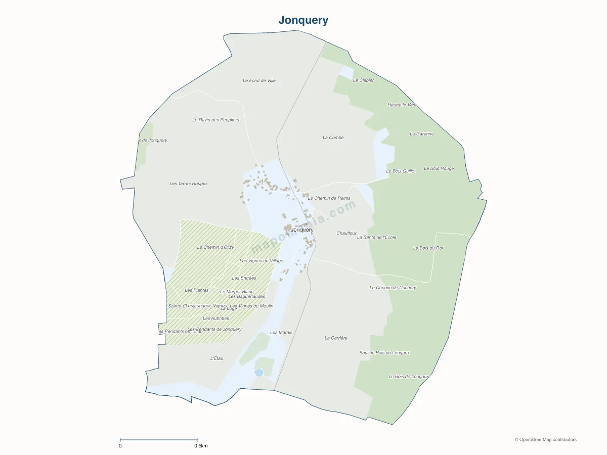 Carte de Jonquery à personnaliser