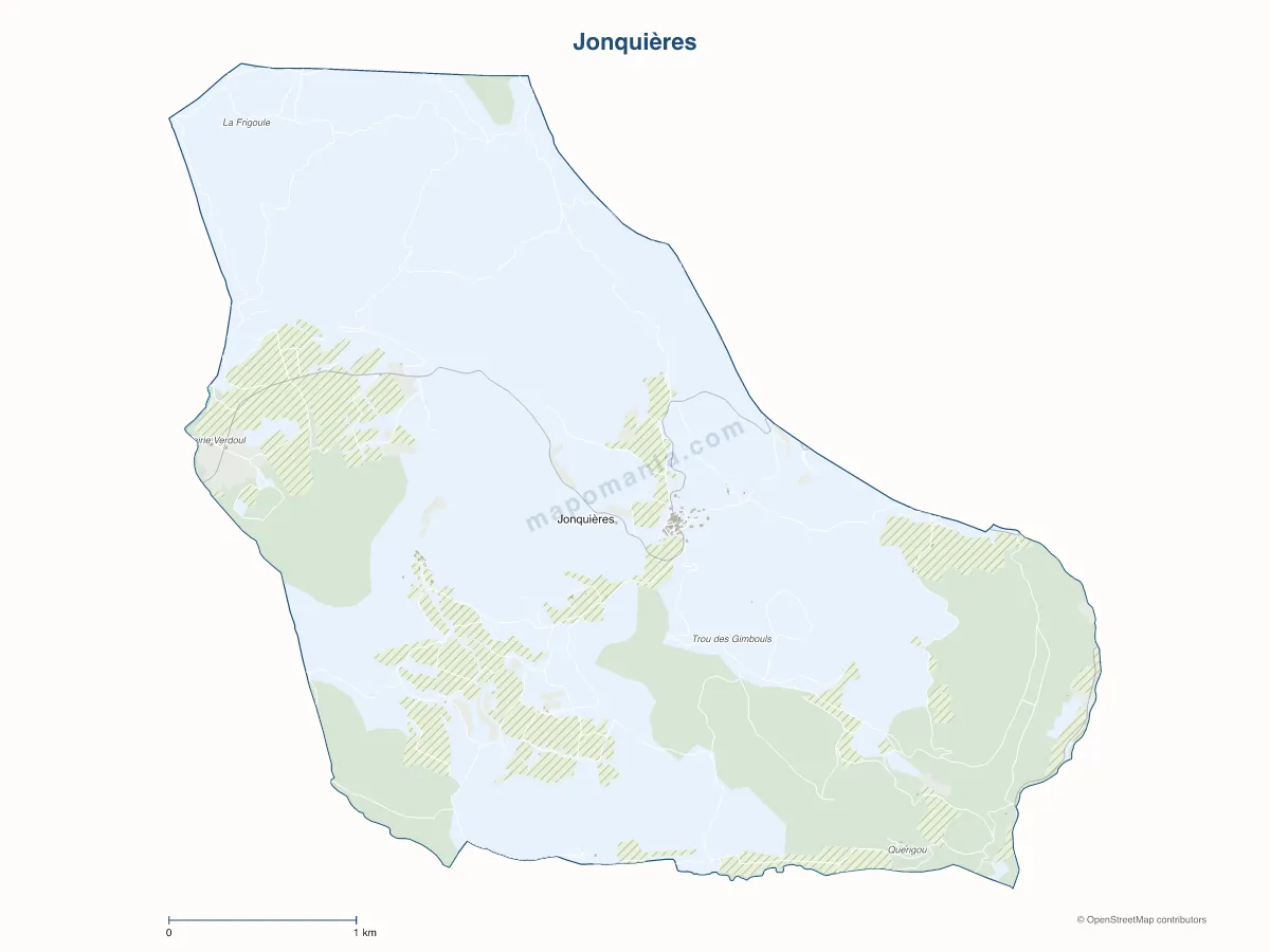 Carte de Jonquières à personnaliser