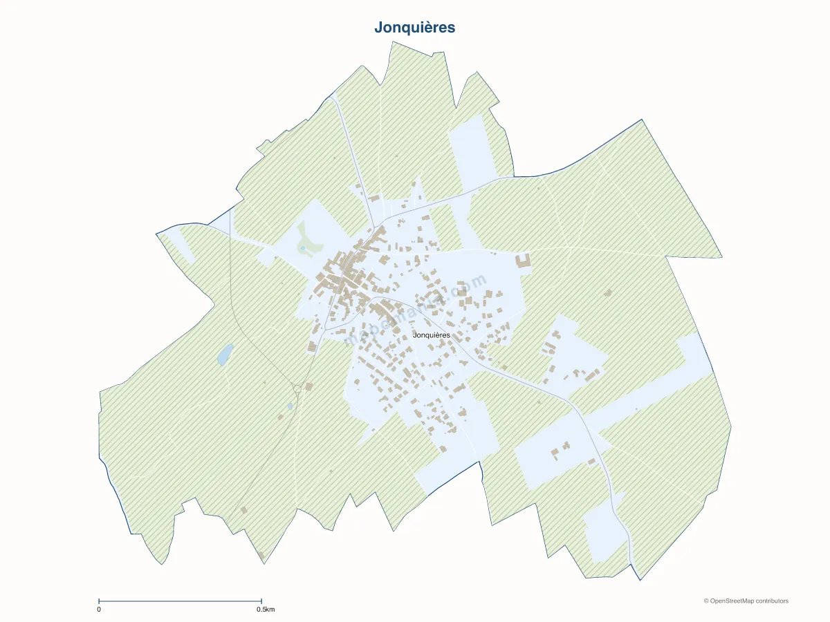 Carte de Jonquières à personnaliser