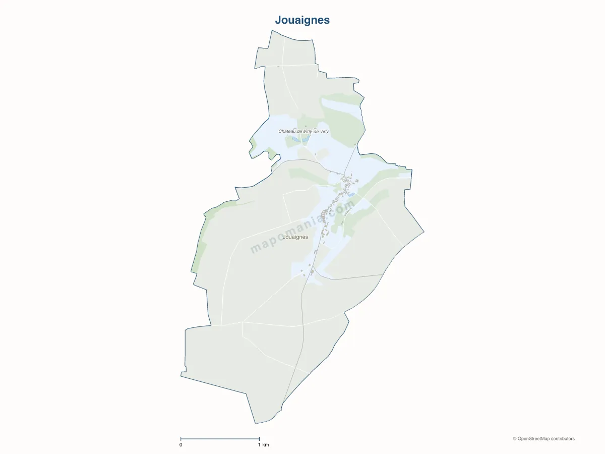 Carte de Jouaignes à personnaliser