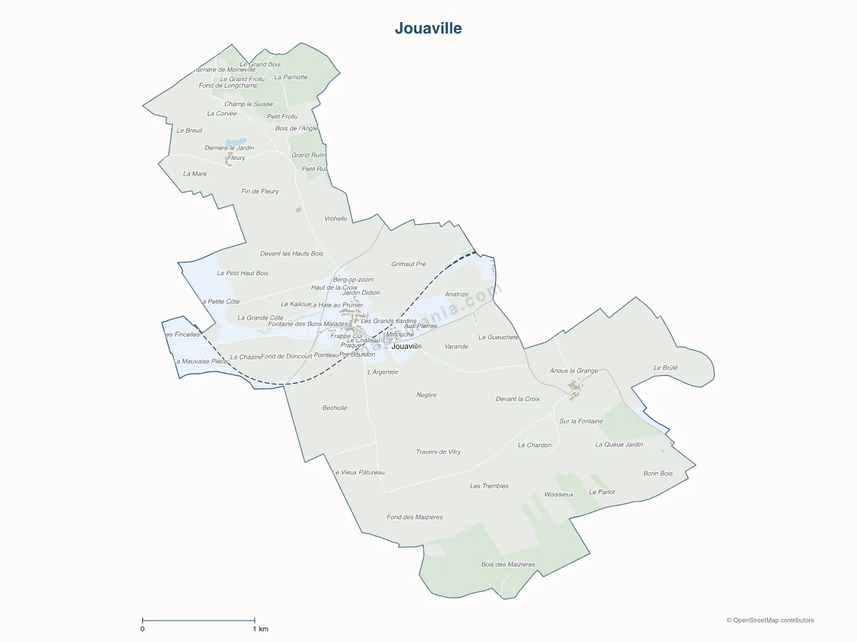 Carte de Jouaville à personnaliser