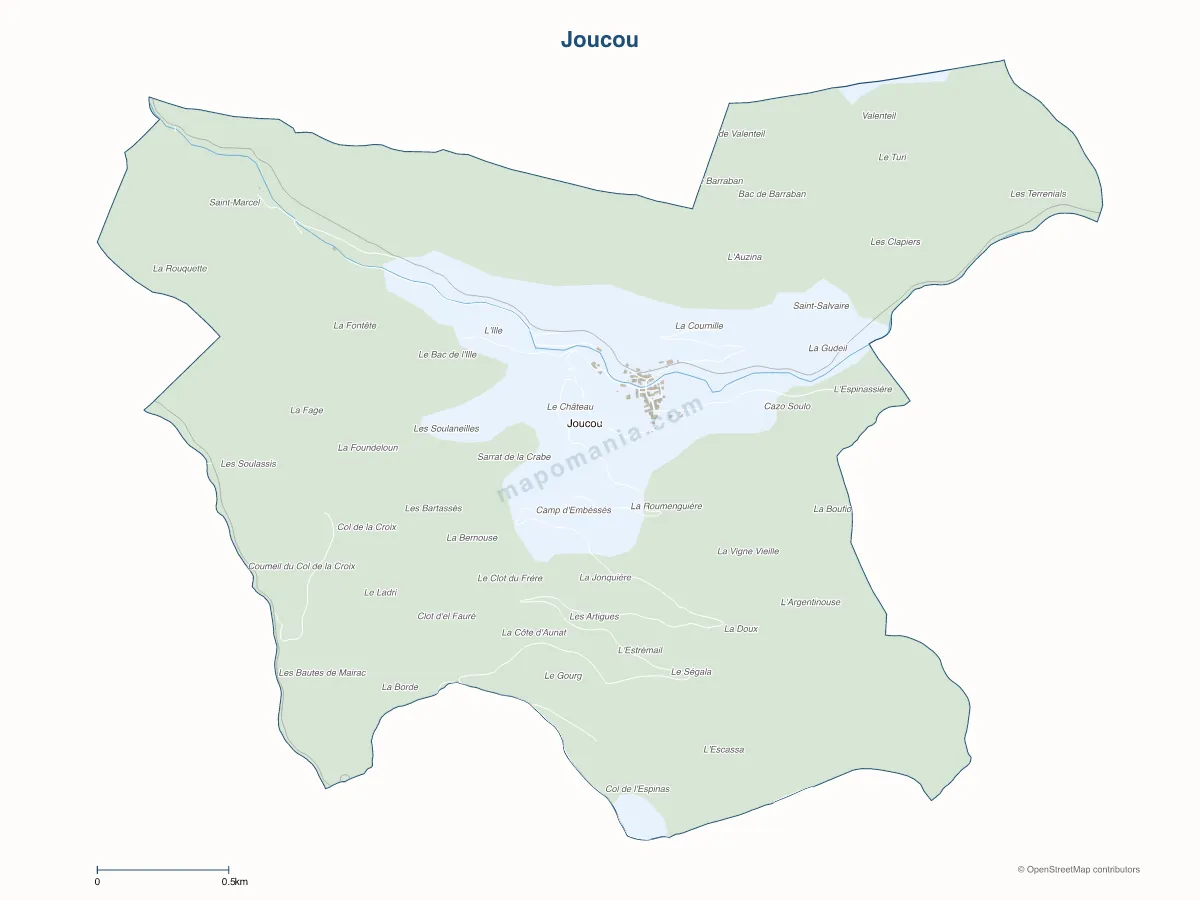 Carte de Joucou à personnaliser