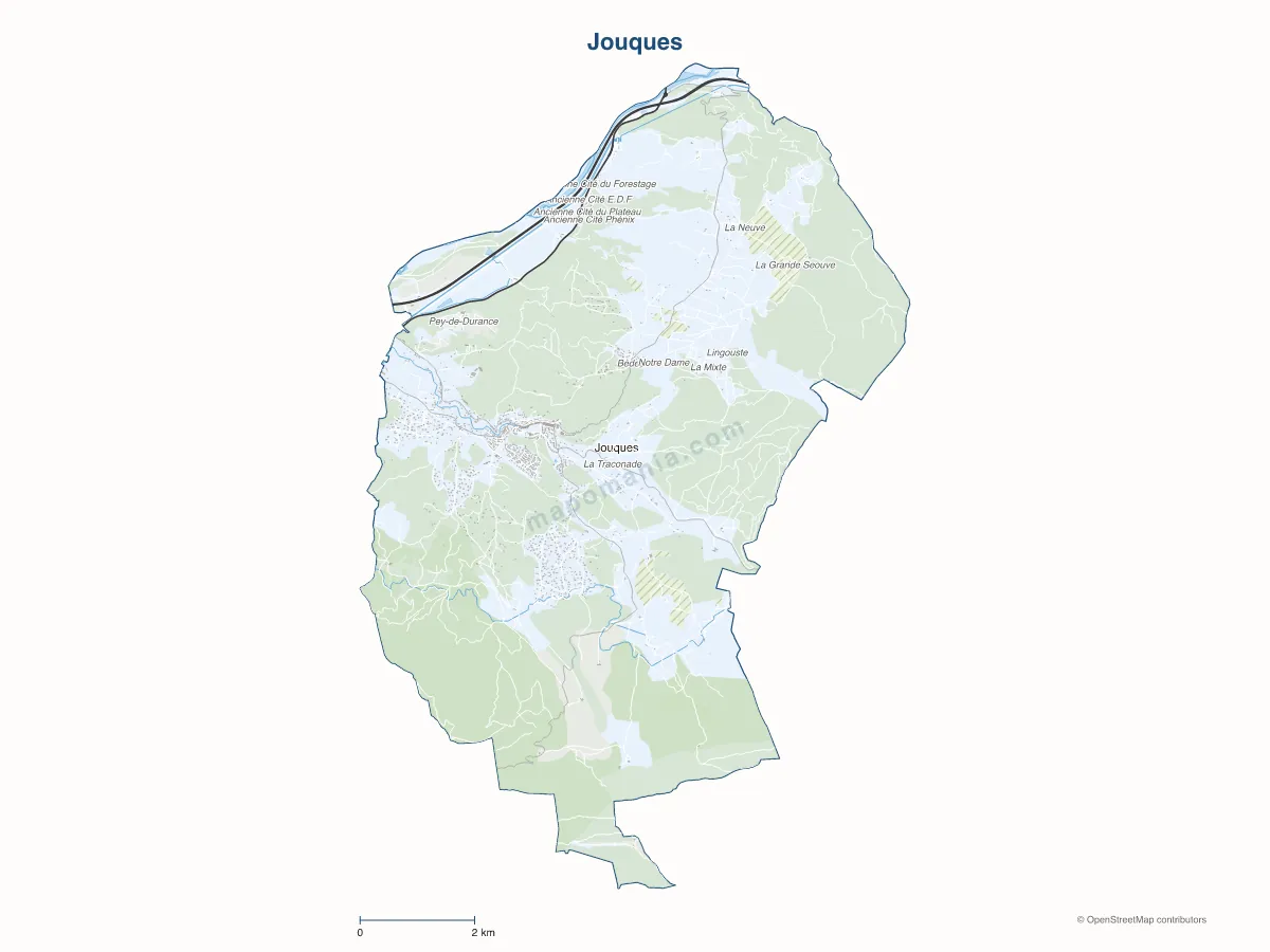 Carte de Jouques à personnaliser