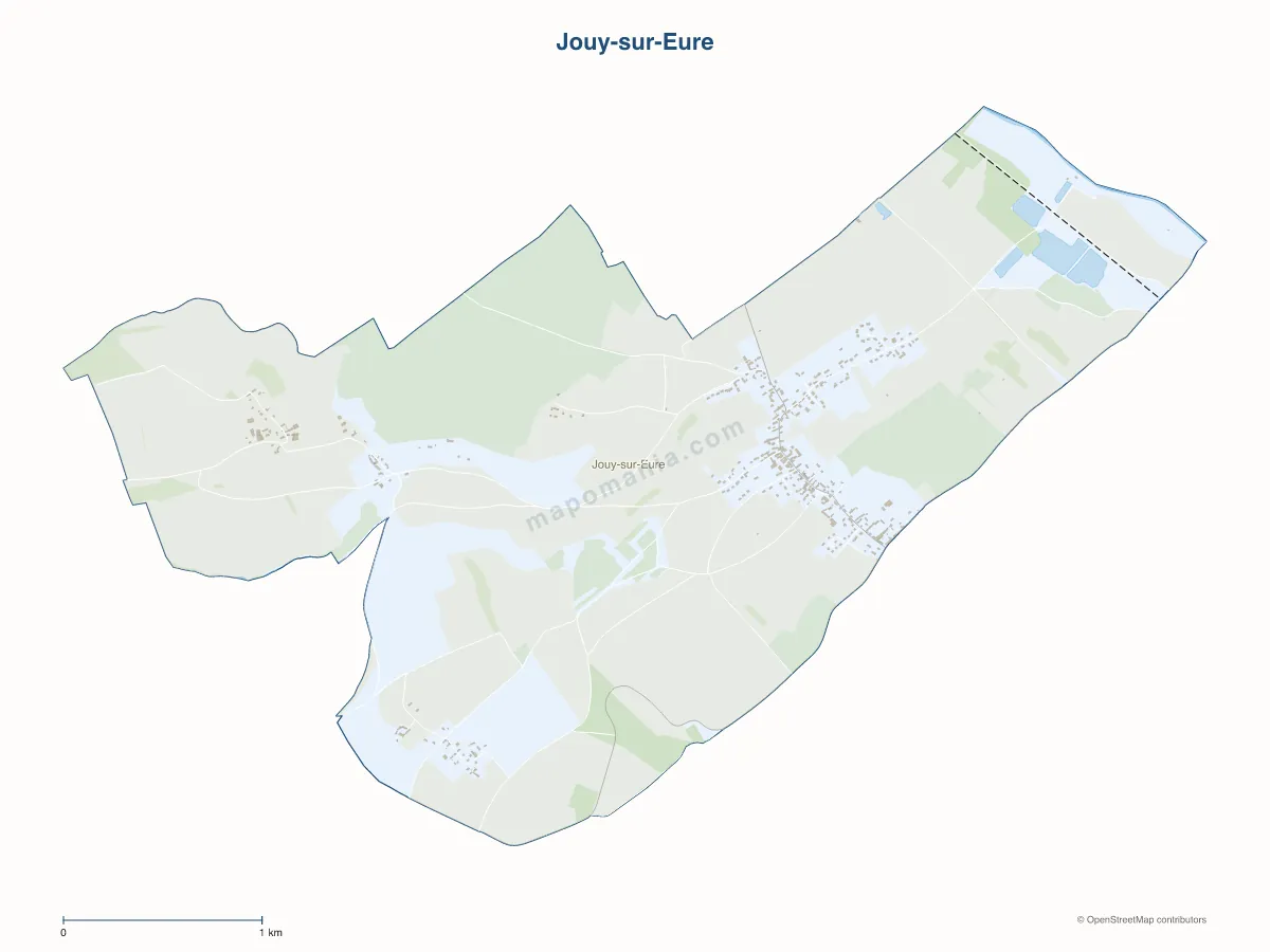 Carte de Jouy-sur-Eure à personnaliser