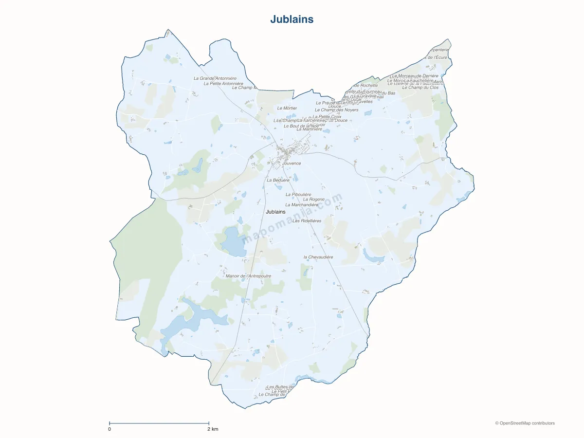 Carte de Jublains à personnaliser