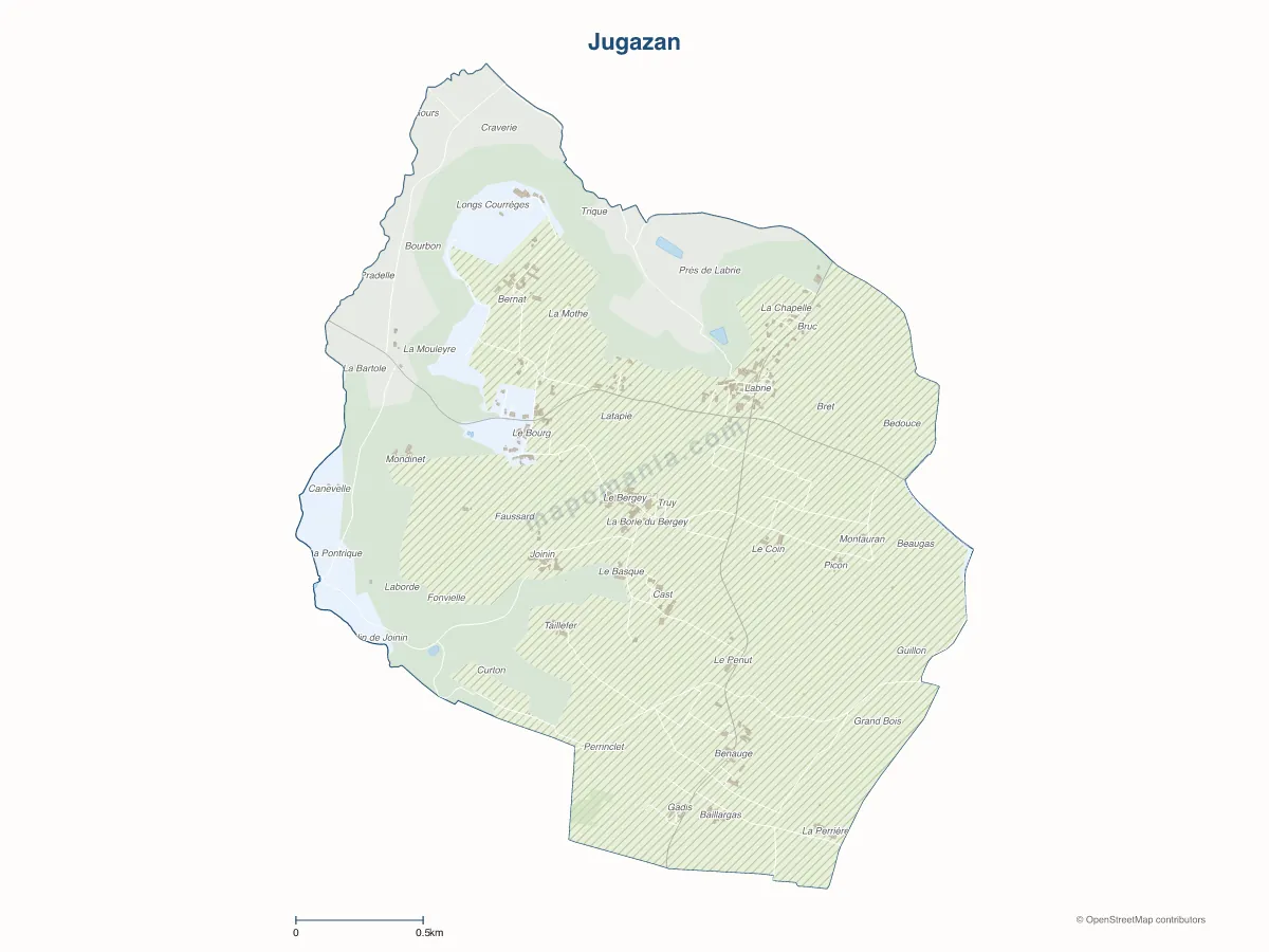 Carte de Jugazan à personnaliser