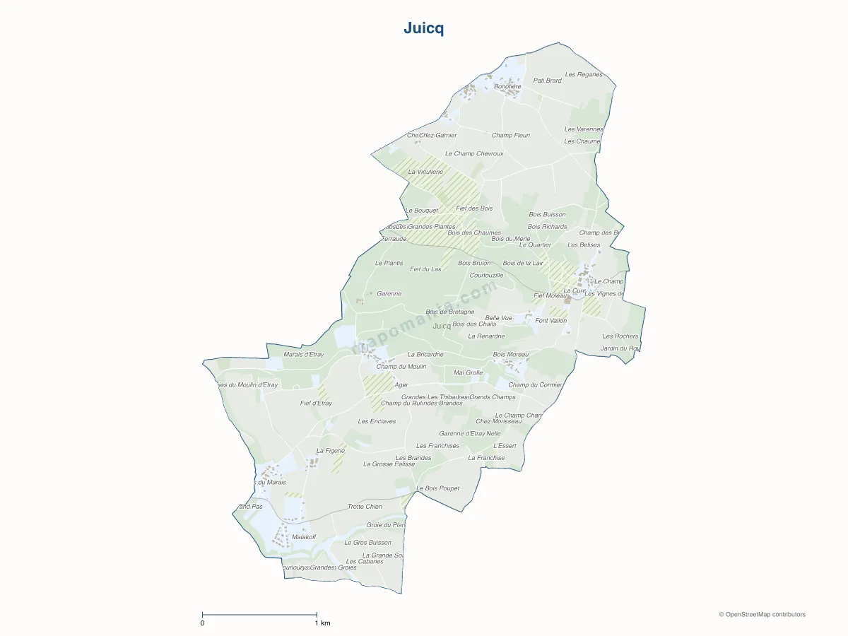 Carte de Juicq à personnaliser