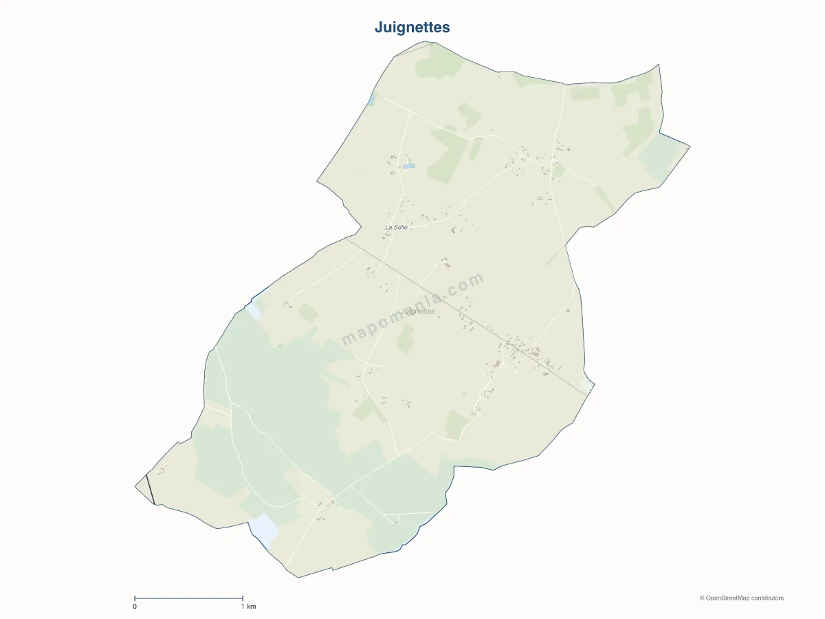 Carte de Juignettes à personnaliser