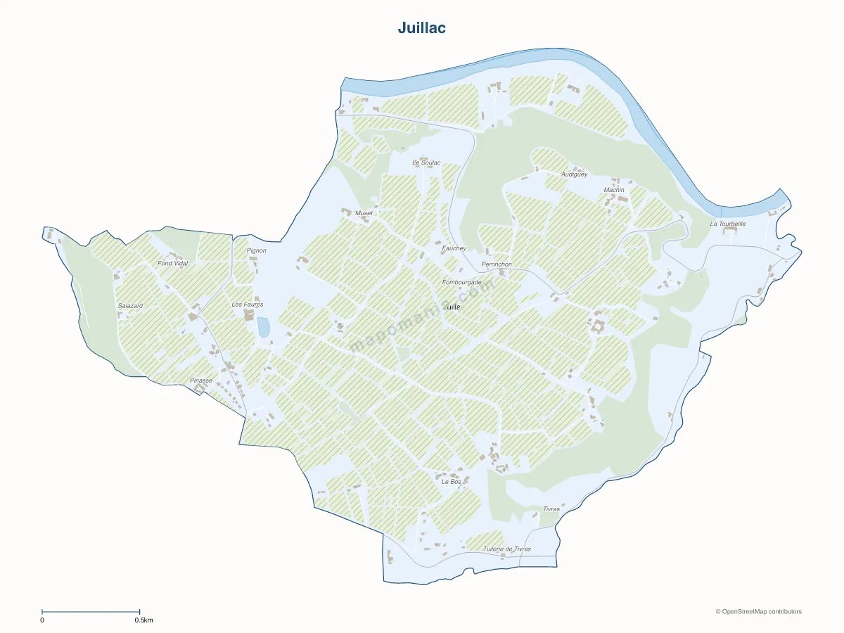 Carte de Juillac à personnaliser