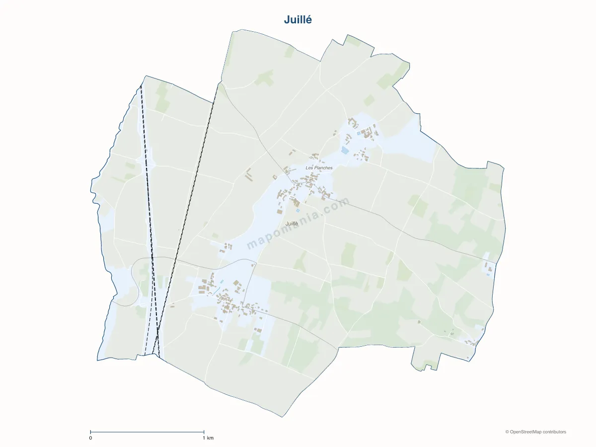 Carte de Juillé à personnaliser