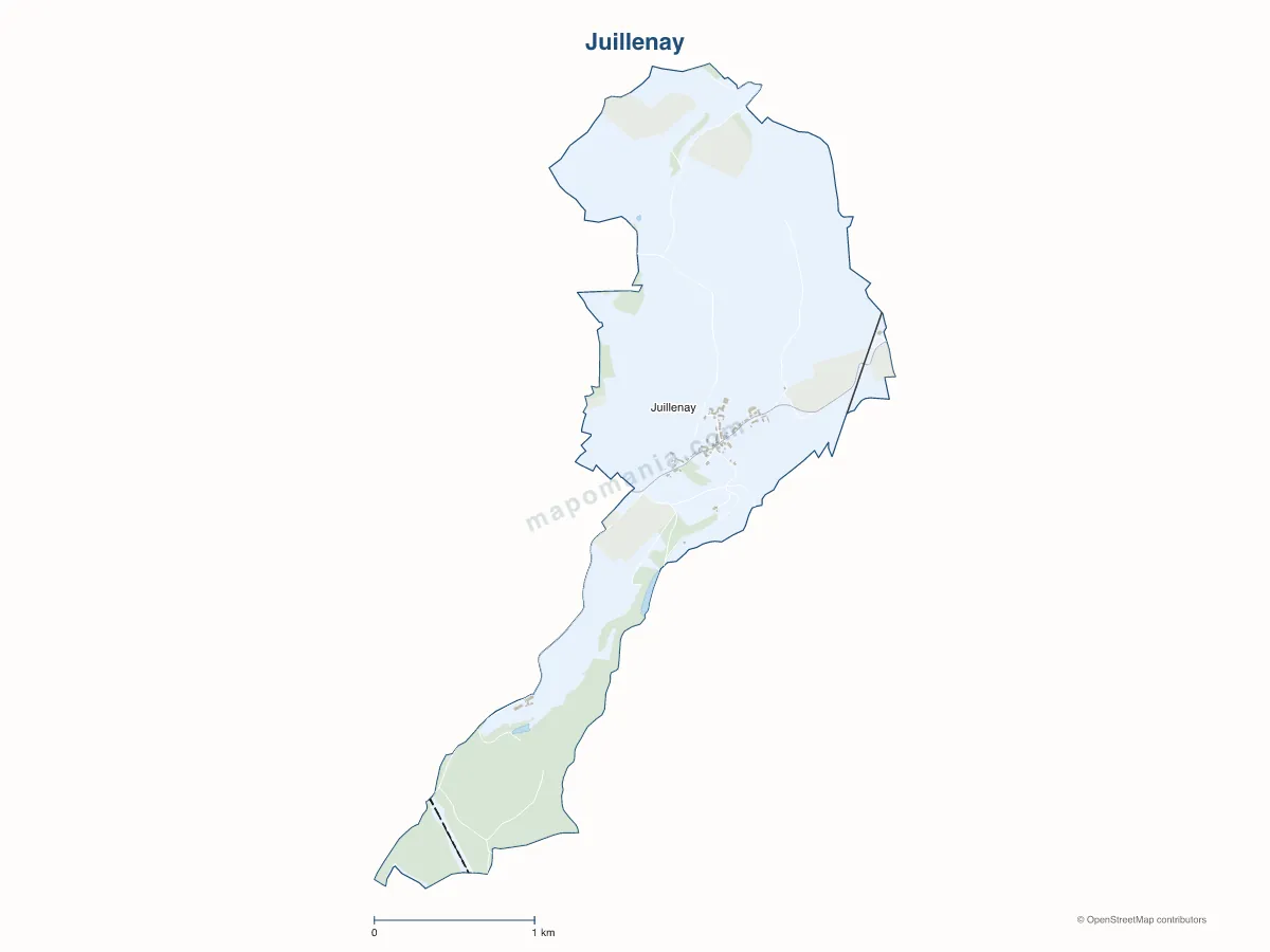 Carte de Juillenay à personnaliser