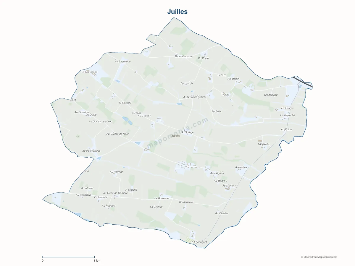 Carte de Juilles à personnaliser