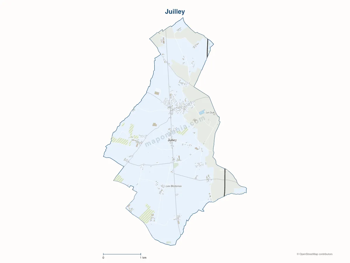 Carte de Juilley à personnaliser