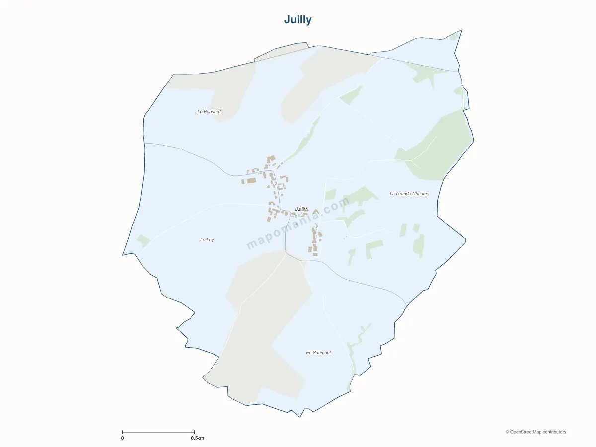 Carte de Juilly à personnaliser
