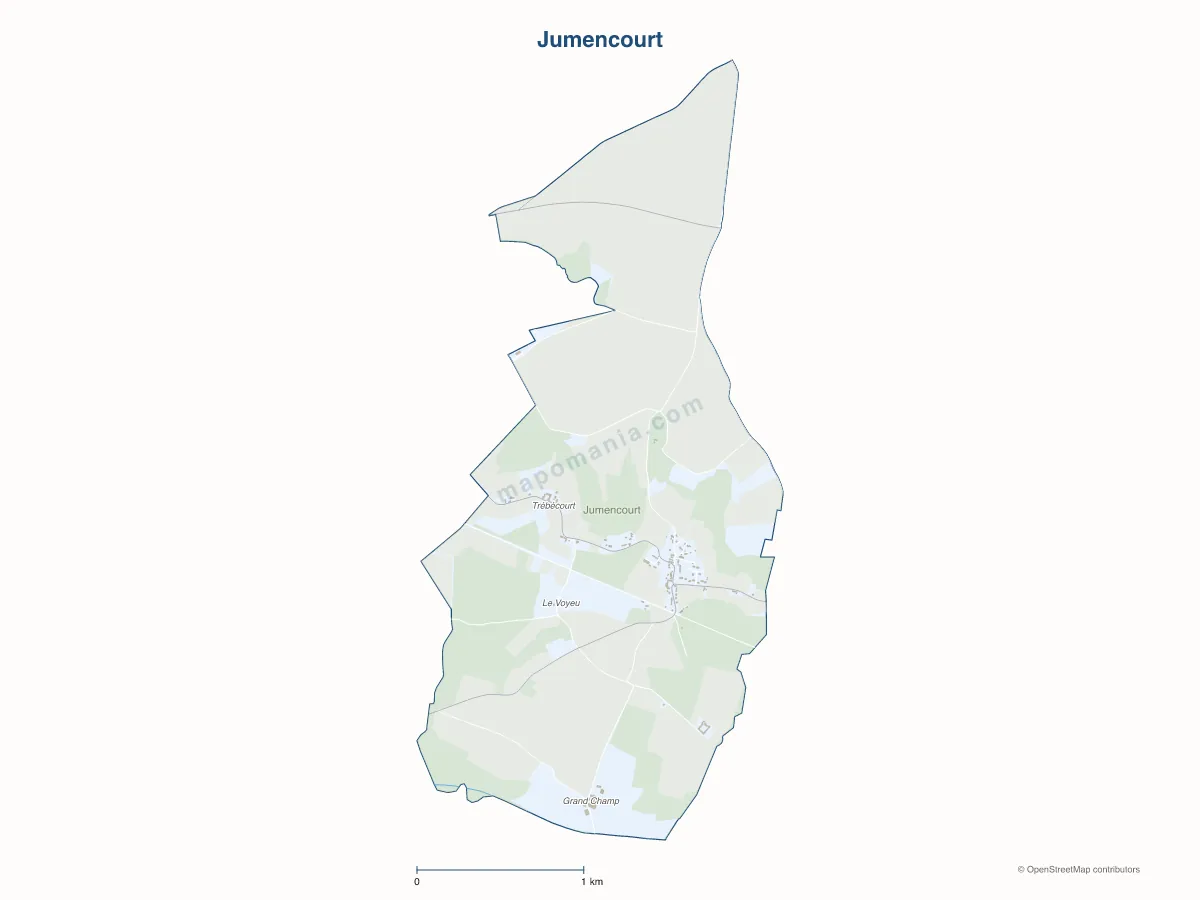 Carte de Jumencourt à personnaliser