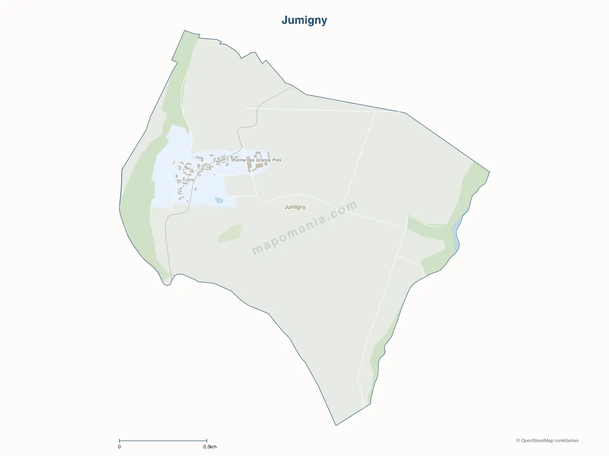 Carte de Jumigny à personnaliser
