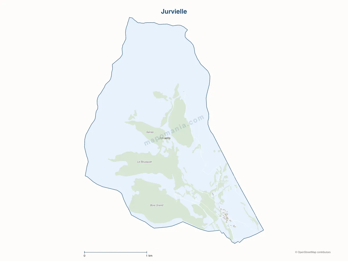 Carte de Jurvielle à personnaliser