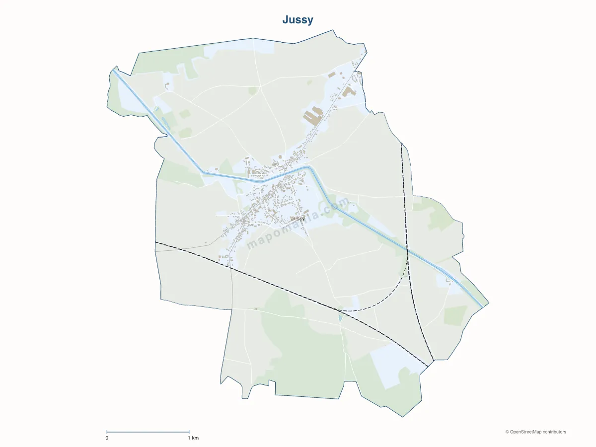 Carte de Jussy à personnaliser