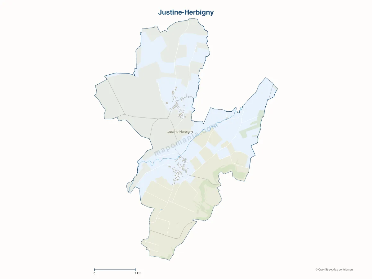 Carte de Justine-Herbigny à personnaliser