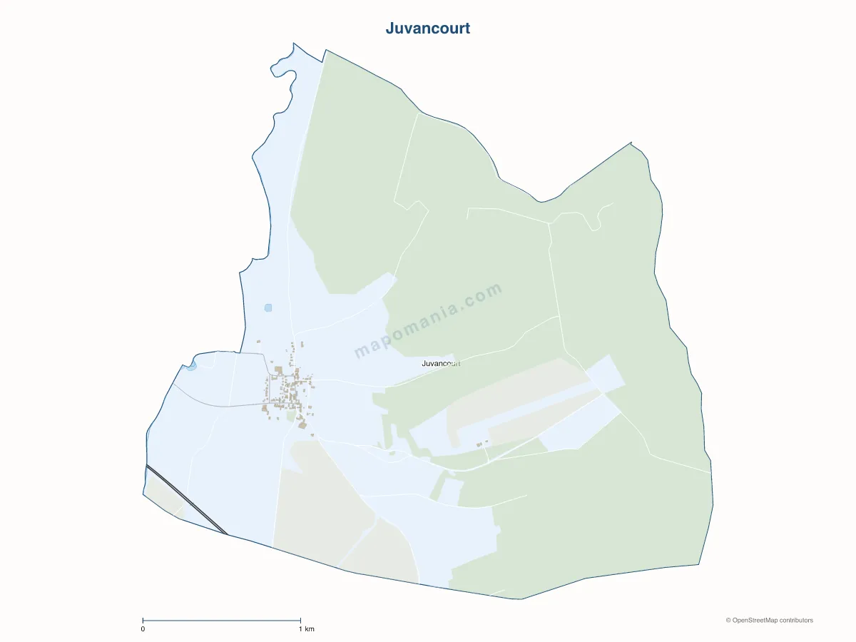 Carte de Juvancourt à personnaliser