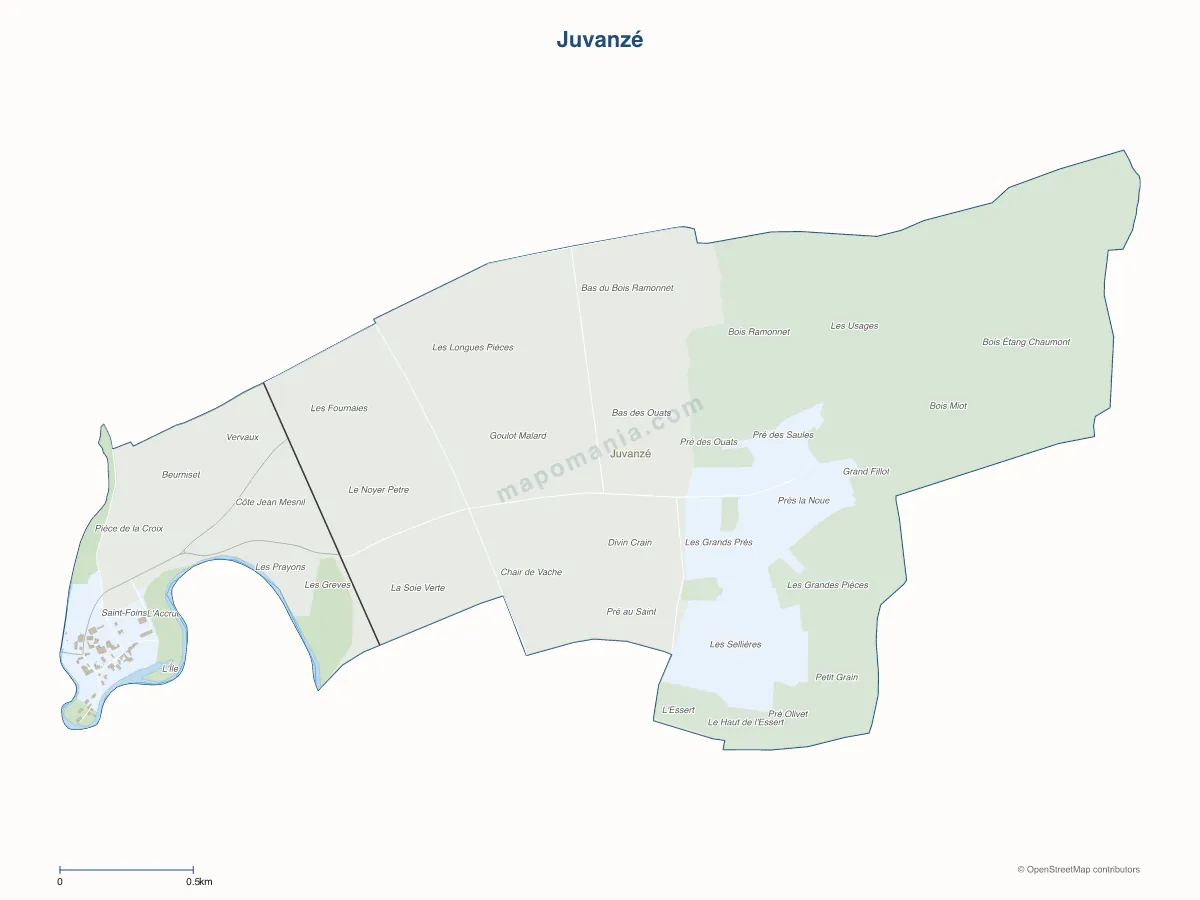 Carte de Juvanzé à personnaliser