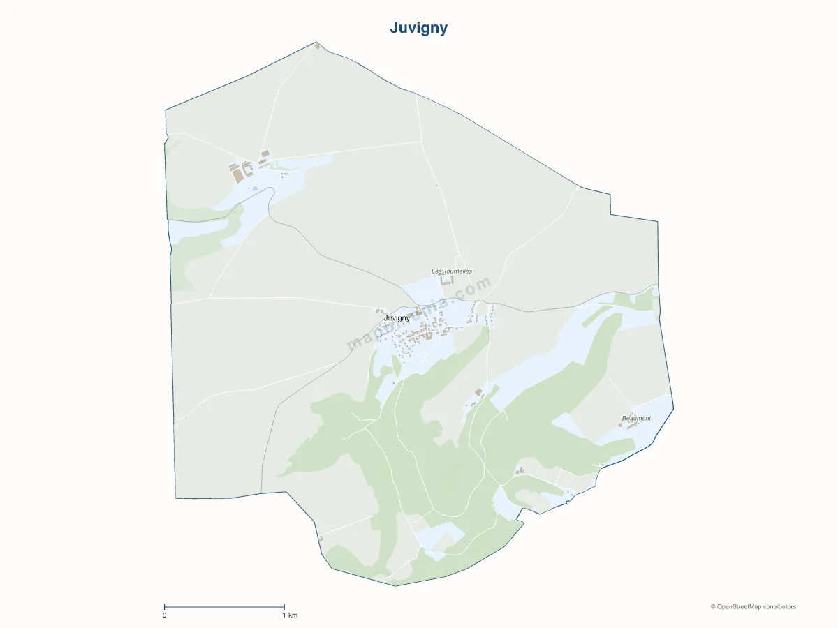 Carte de Juvigny à personnaliser