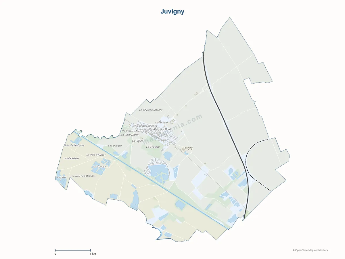 Carte de Juvigny à personnaliser