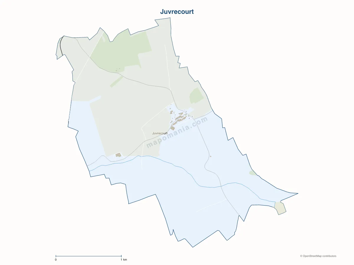 Carte de Juvrecourt à personnaliser