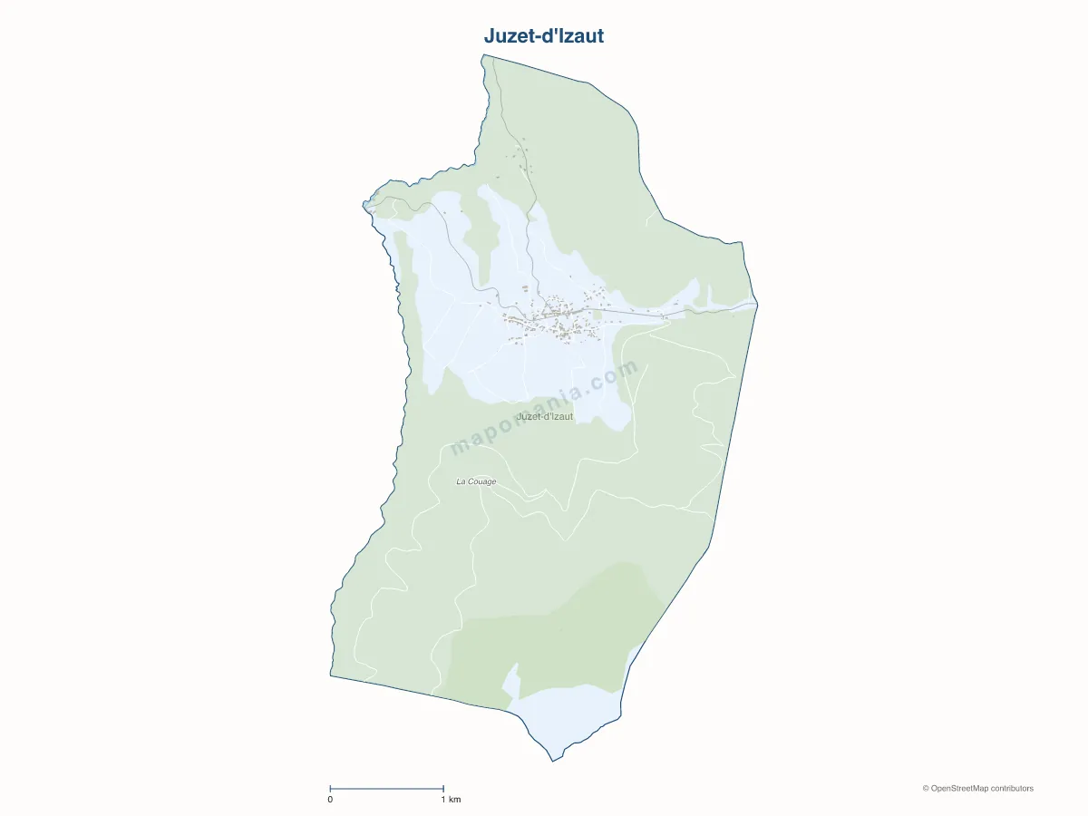 Carte de Juzet-d'Izaut à personnaliser