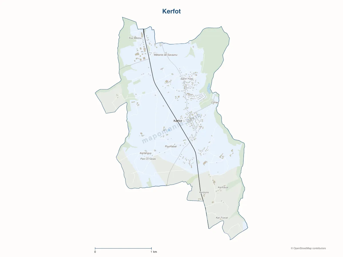 Carte de Kerfot à personnaliser