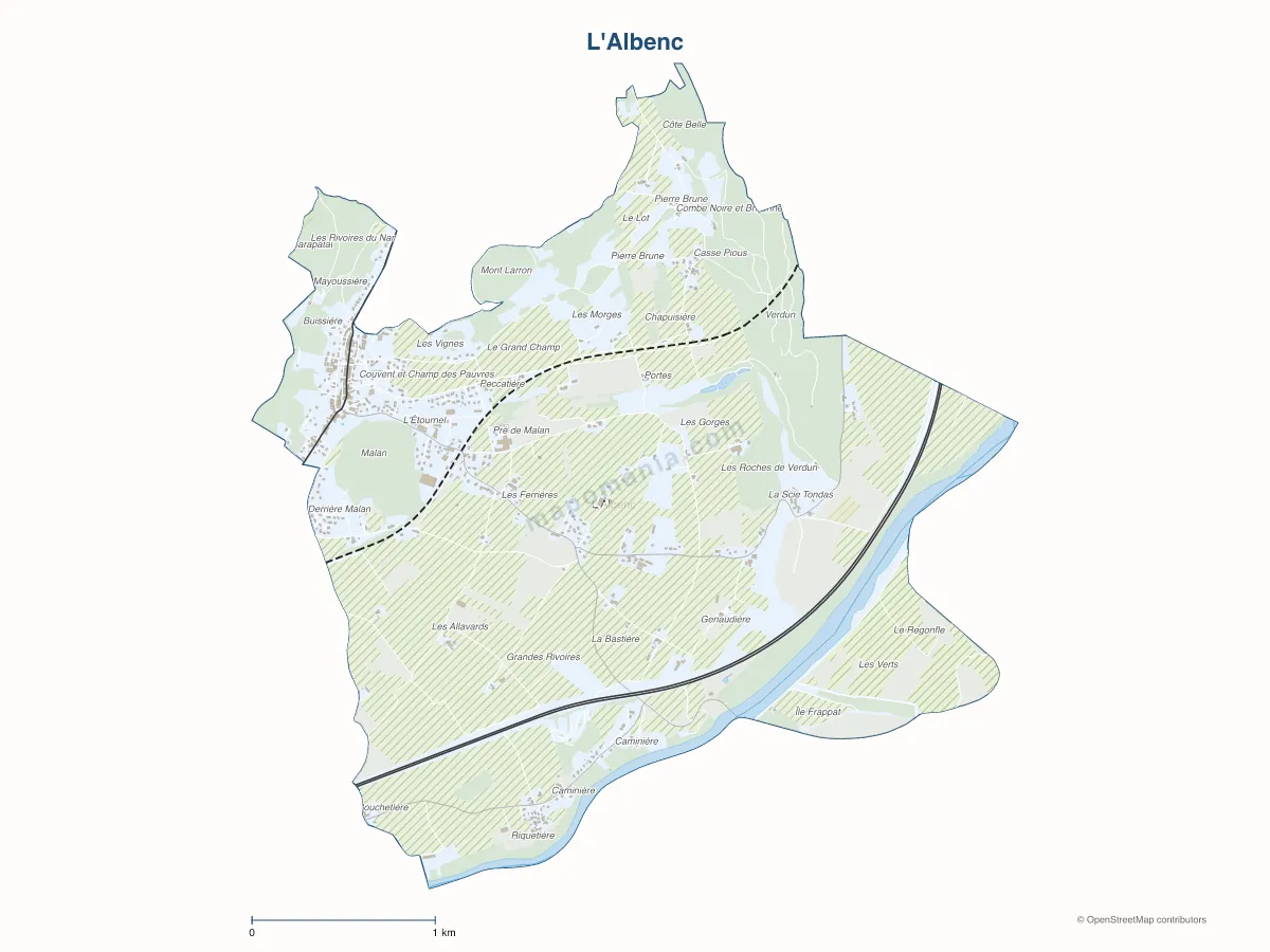 Carte de L'Albenc à personnaliser