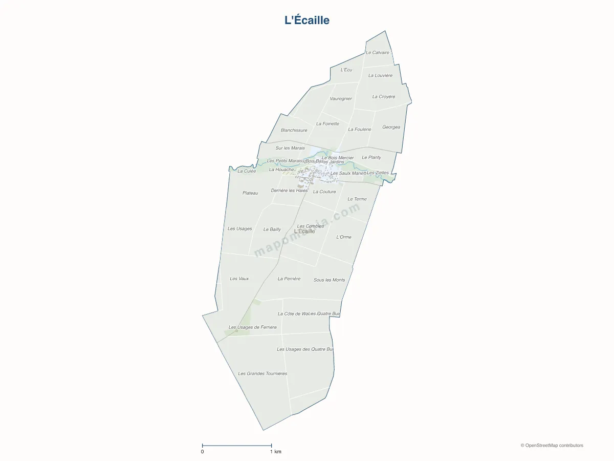 Carte de L'Écaille à personnaliser