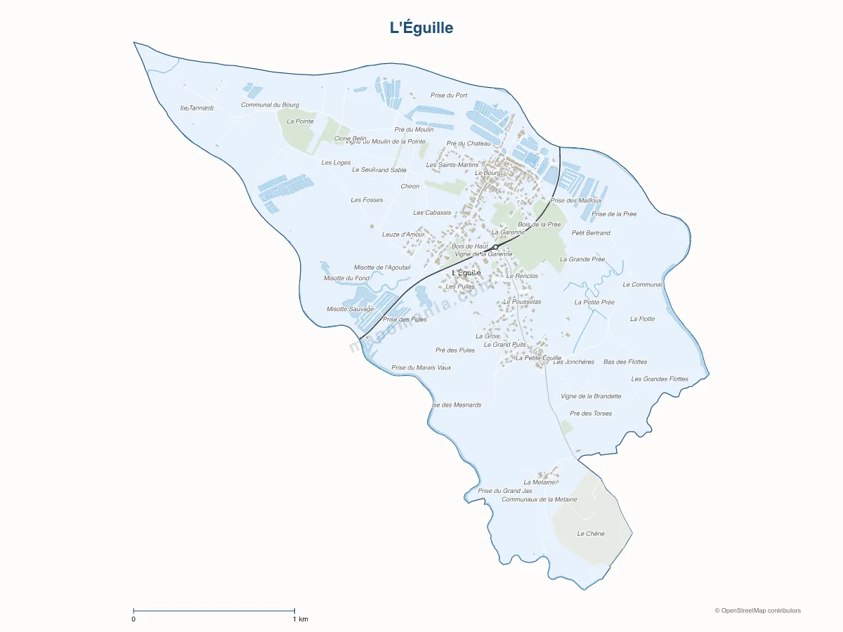 Carte de L'Éguille à personnaliser