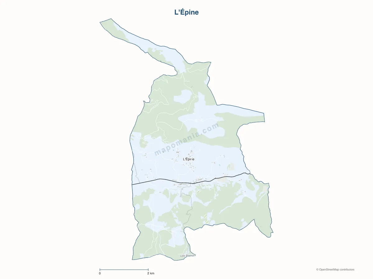 Carte de L'Épine à personnaliser