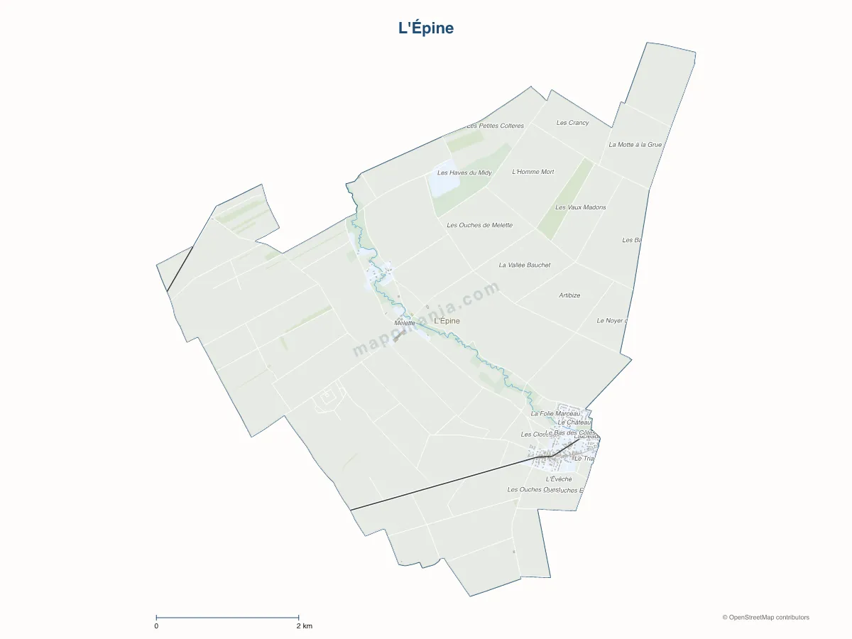 Carte de L'Épine à personnaliser