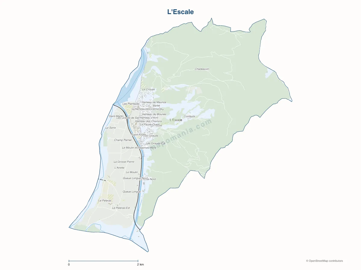 Carte de L'Escale à personnaliser