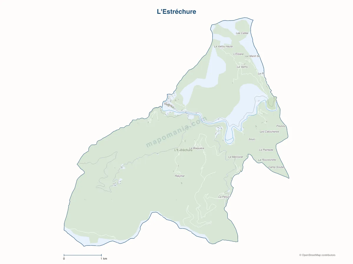 Carte de L'Estréchure à personnaliser