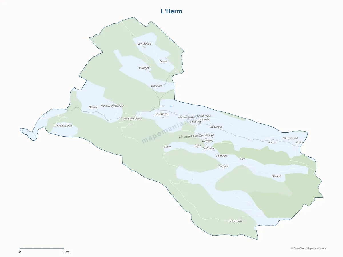 Carte de L'Herm à personnaliser