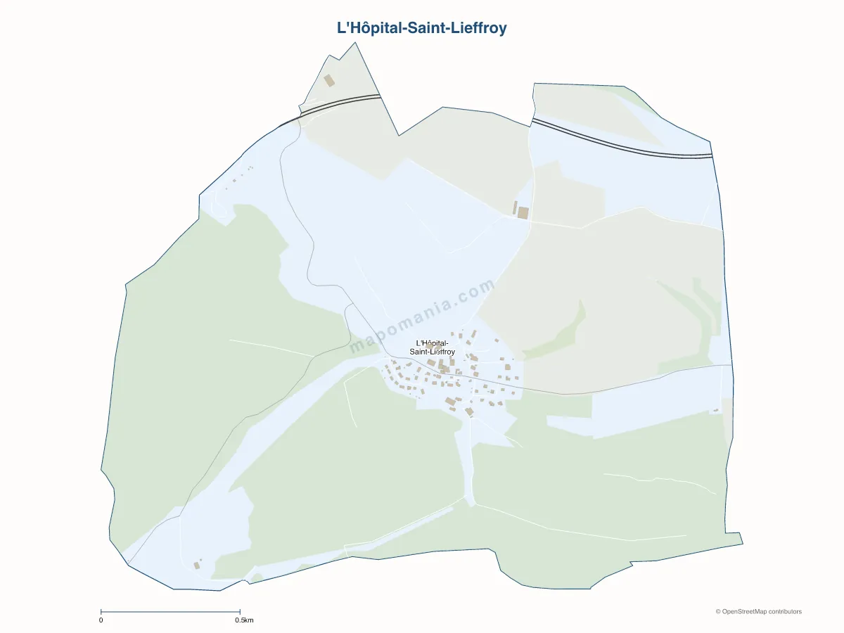 Carte de L'Hôpital-Saint-Lieffroy à personnaliser