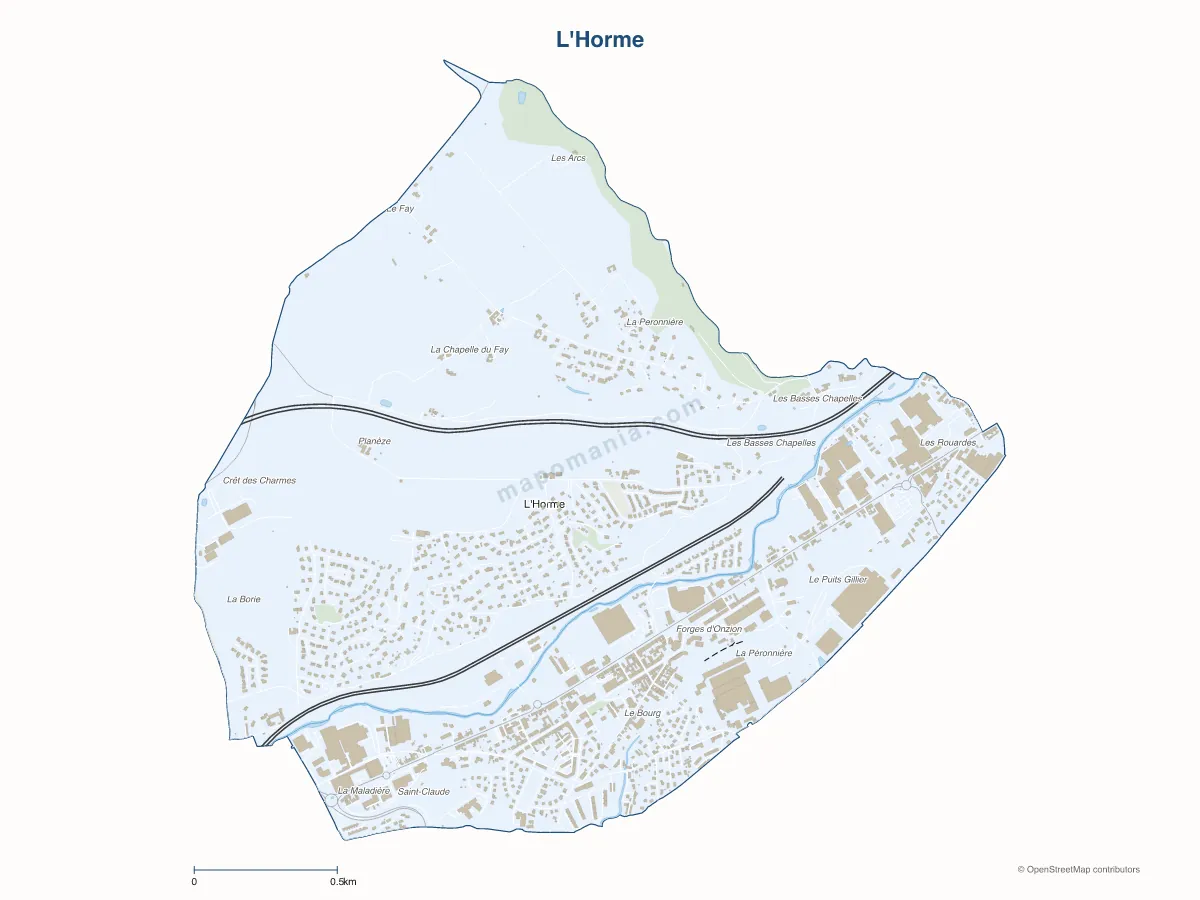 Carte de L'Horme à personnaliser