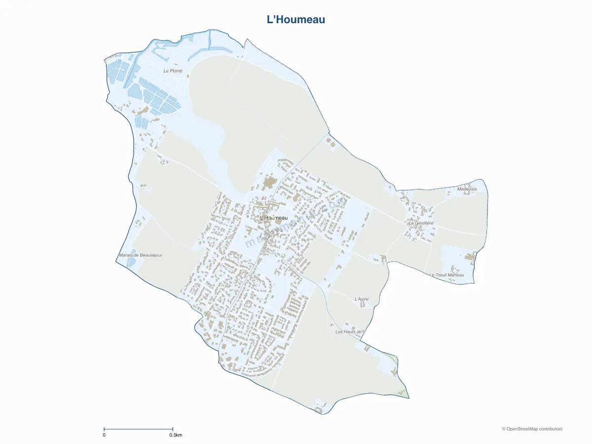 Carte de L'Houmeau à personnaliser