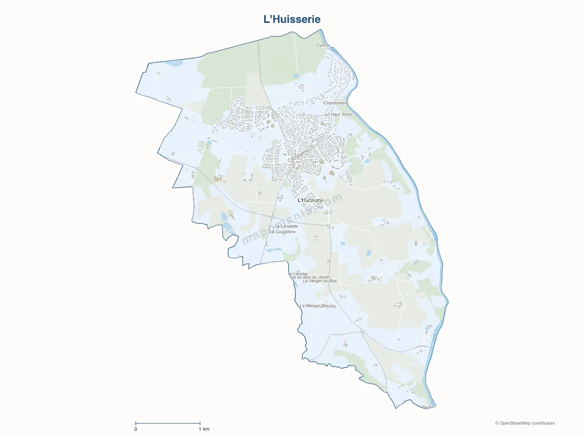 Carte de L'Huisserie à personnaliser