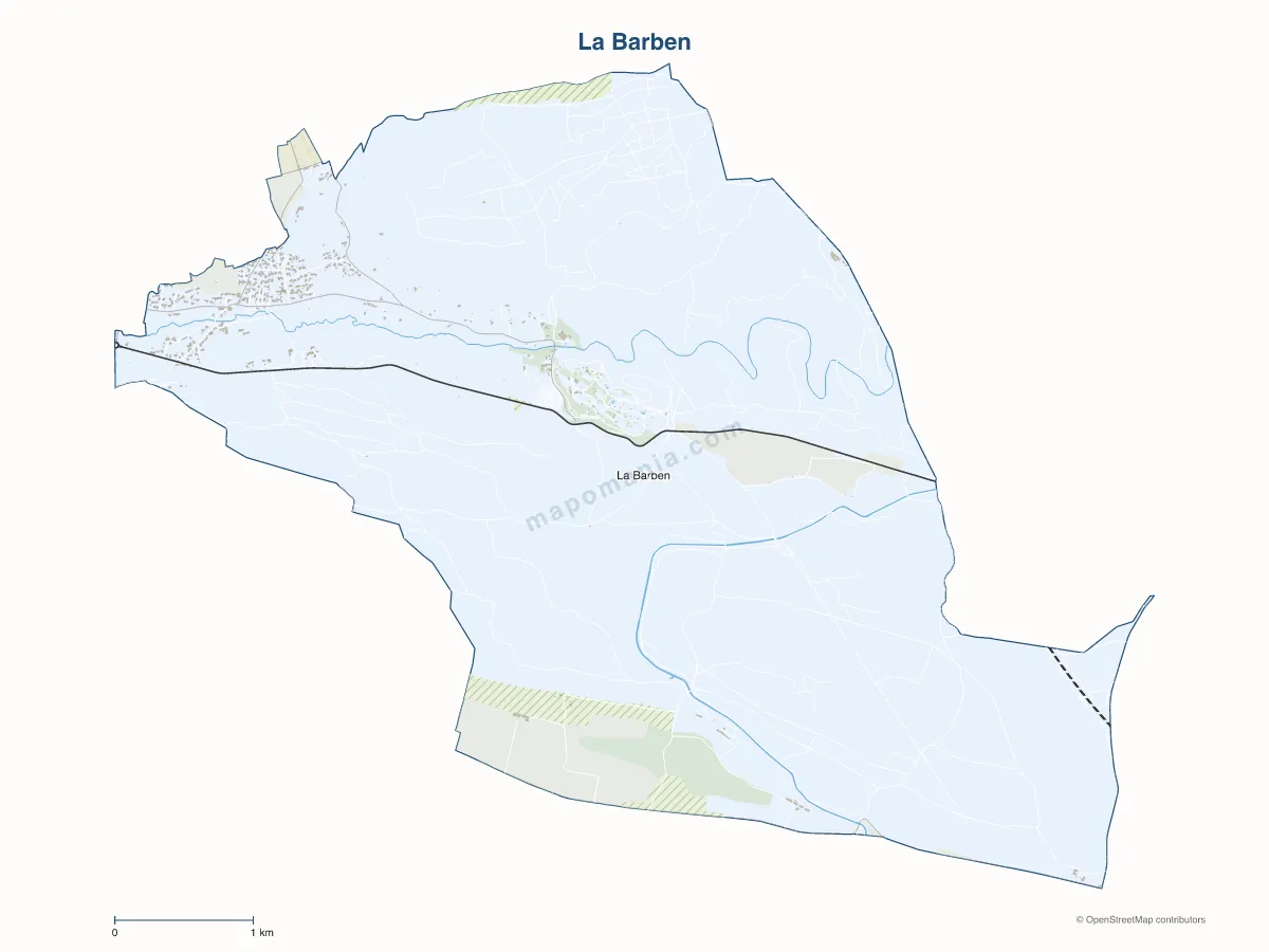 Carte de La Barben à personnaliser