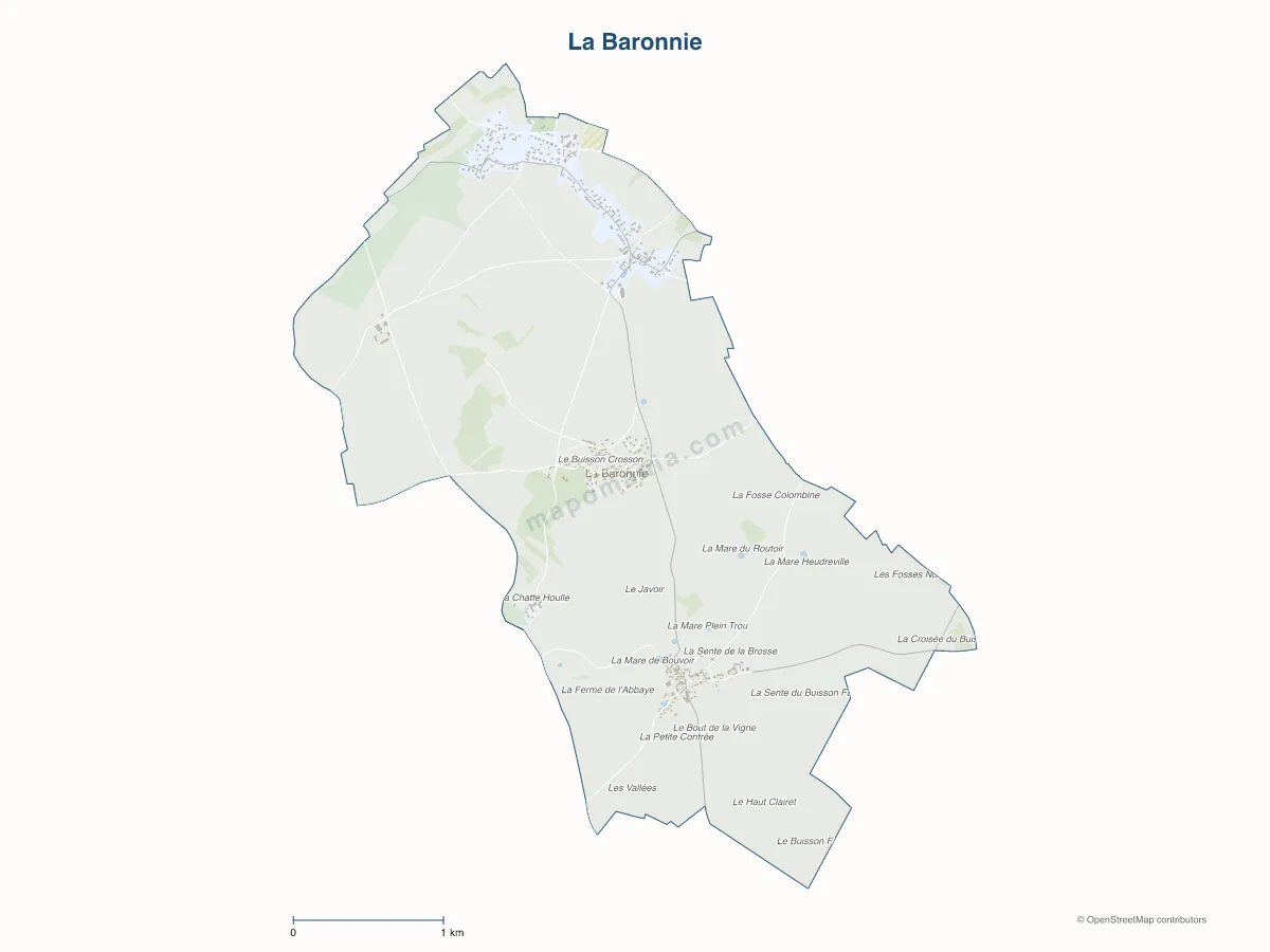 Carte de La Baronnie à personnaliser
