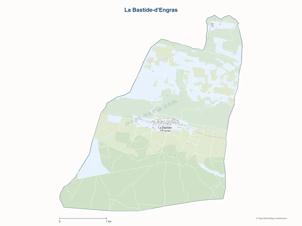 Carte de La Bastide-d'Engras à personnaliser