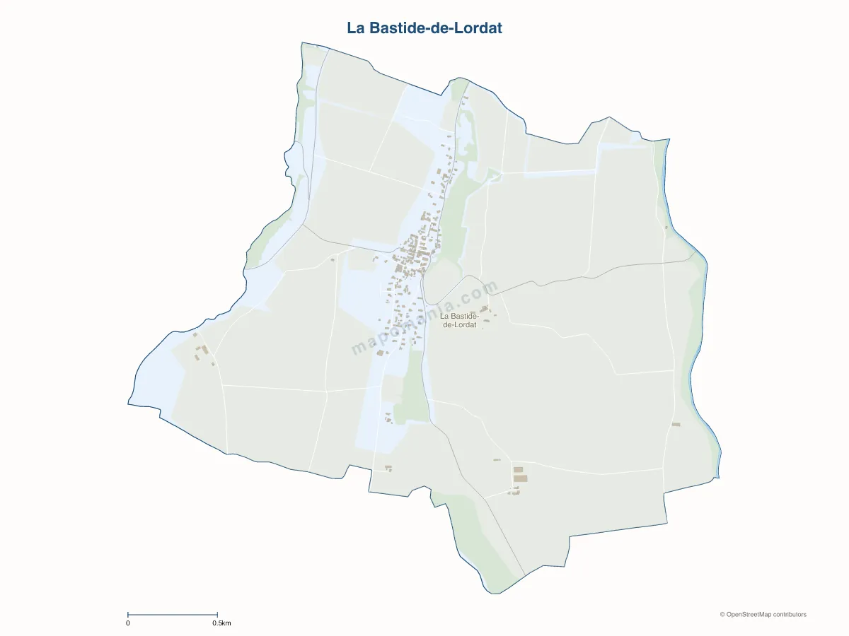 Carte de La Bastide-de-Lordat à personnaliser
