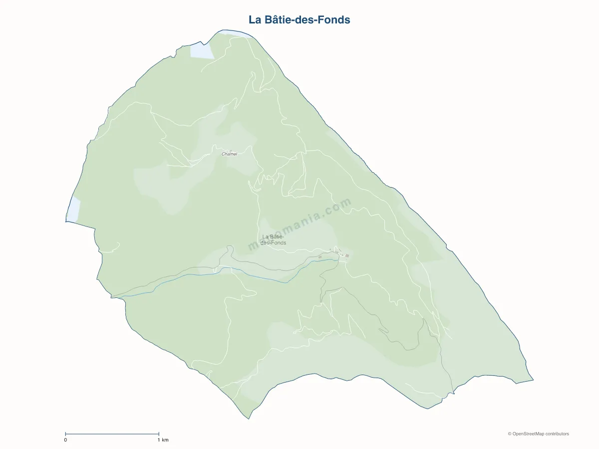 Carte de La Bâtie-des-Fonds à personnaliser
